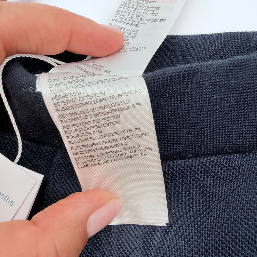 Pantalon de jogging piqué bleu marine - 12 mois