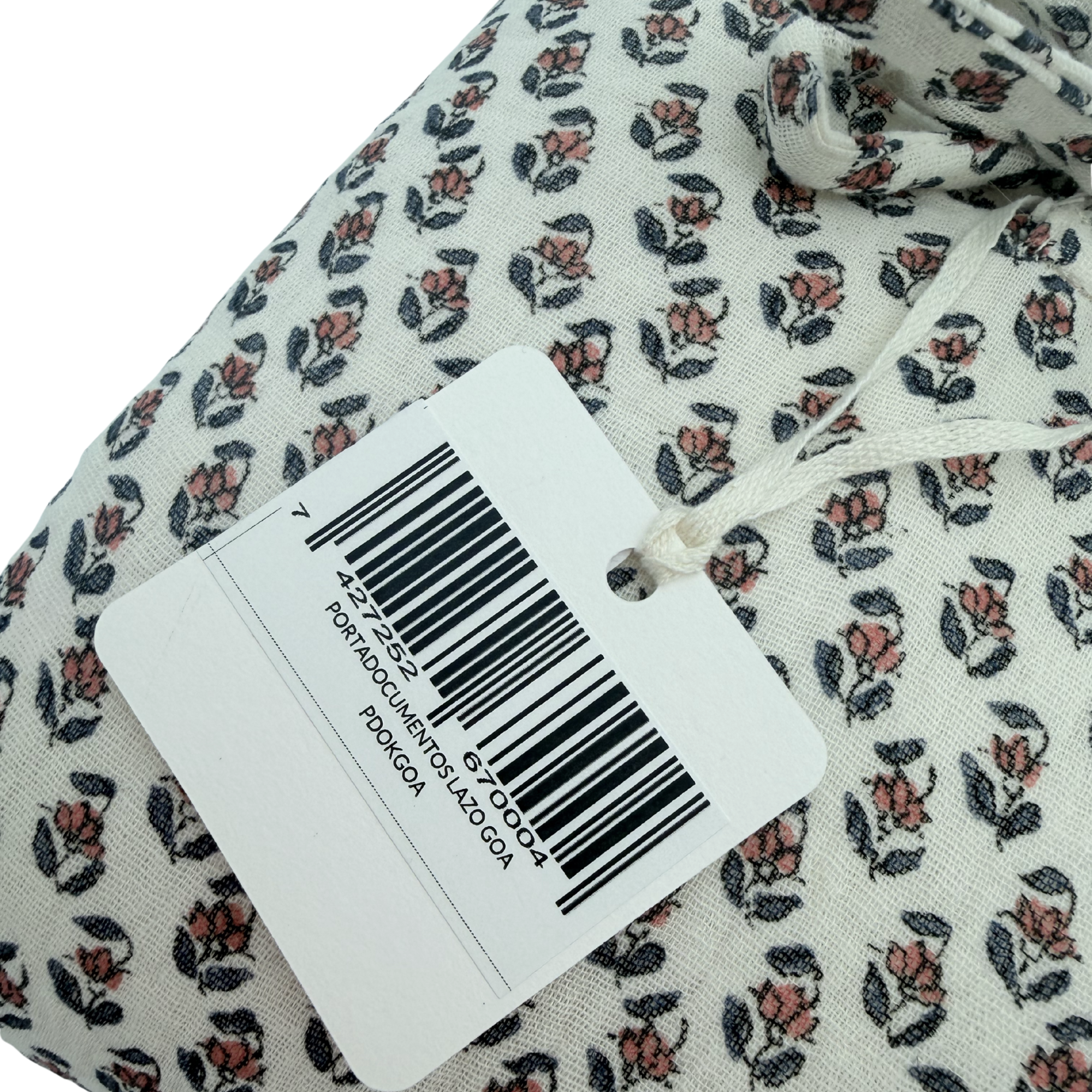 Matelas à langer nomade fleuri écru — 63 x 45 cm