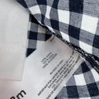 Robe salopette à carreaux marine et blanc avec t-shirt — 0-3 mois