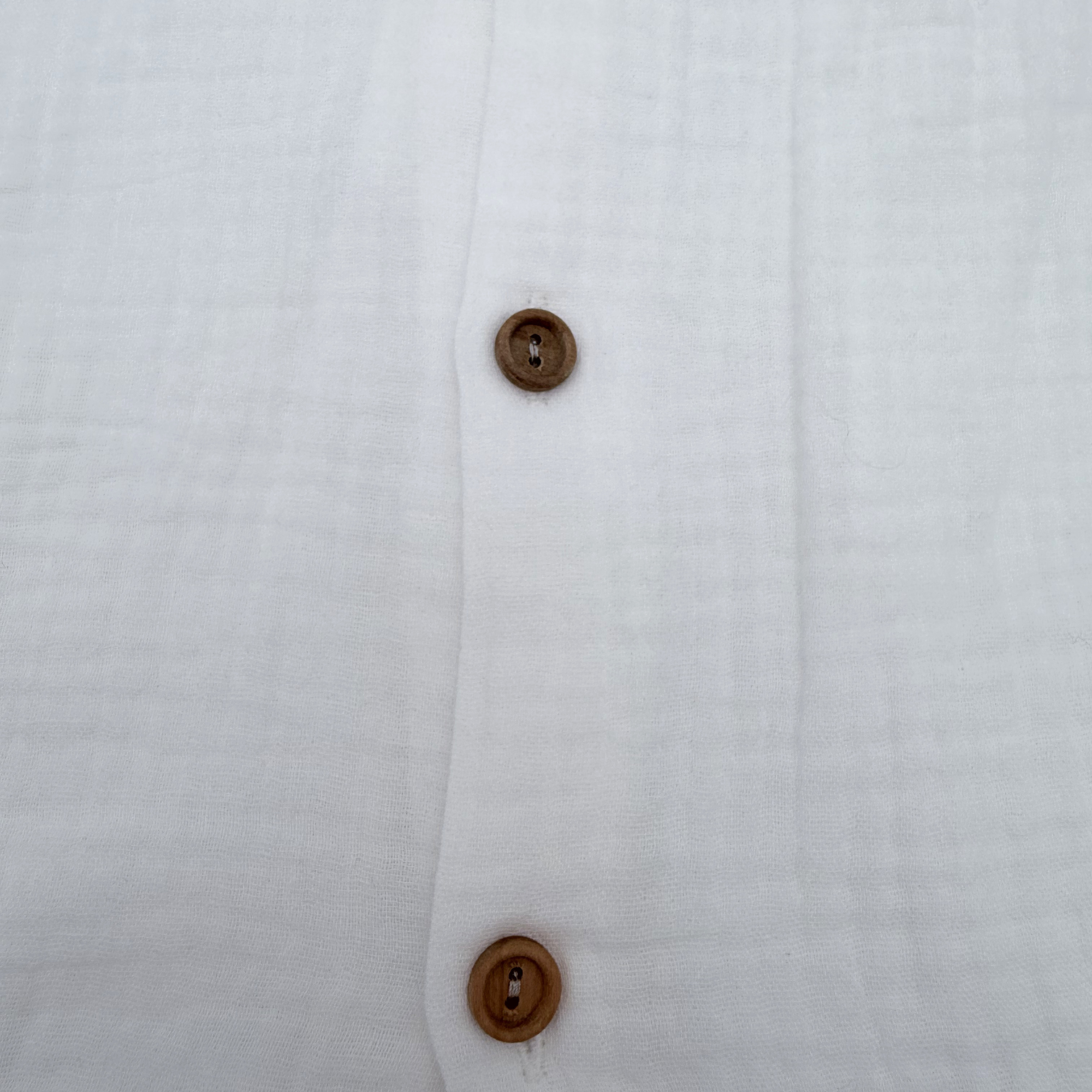 Blouse gaze de coton blanche — 24 mois