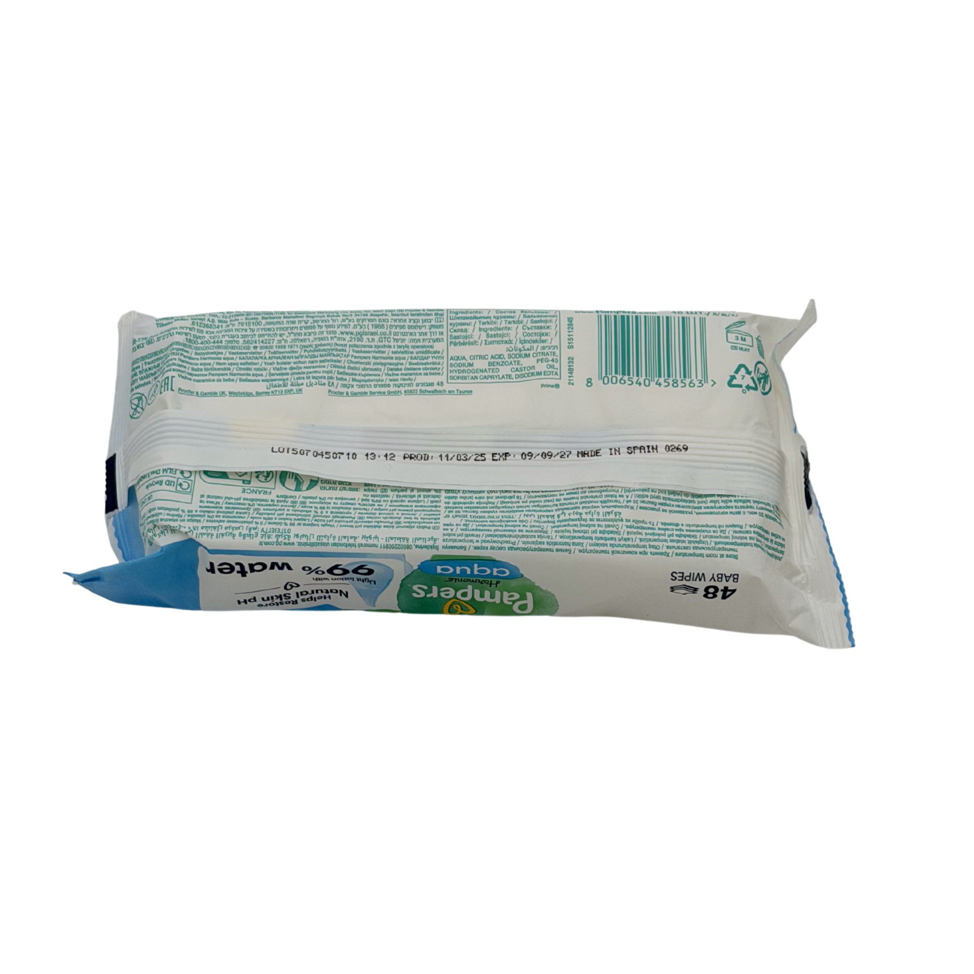 Paquet de 48 lingettes Aqua Harmonie