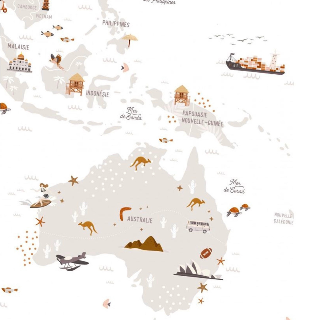 Affiche à dater « Carte du monde »