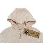 Sweat bébé beige chiné à capuche et fermeture zippée - 6 mois