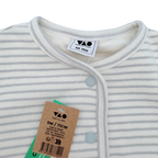 Veste bébé écrue rayée à boutons - 9 mois