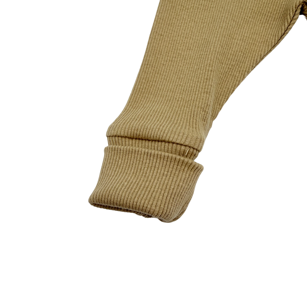 Legging moutarde en maille côtelée - 3 mois