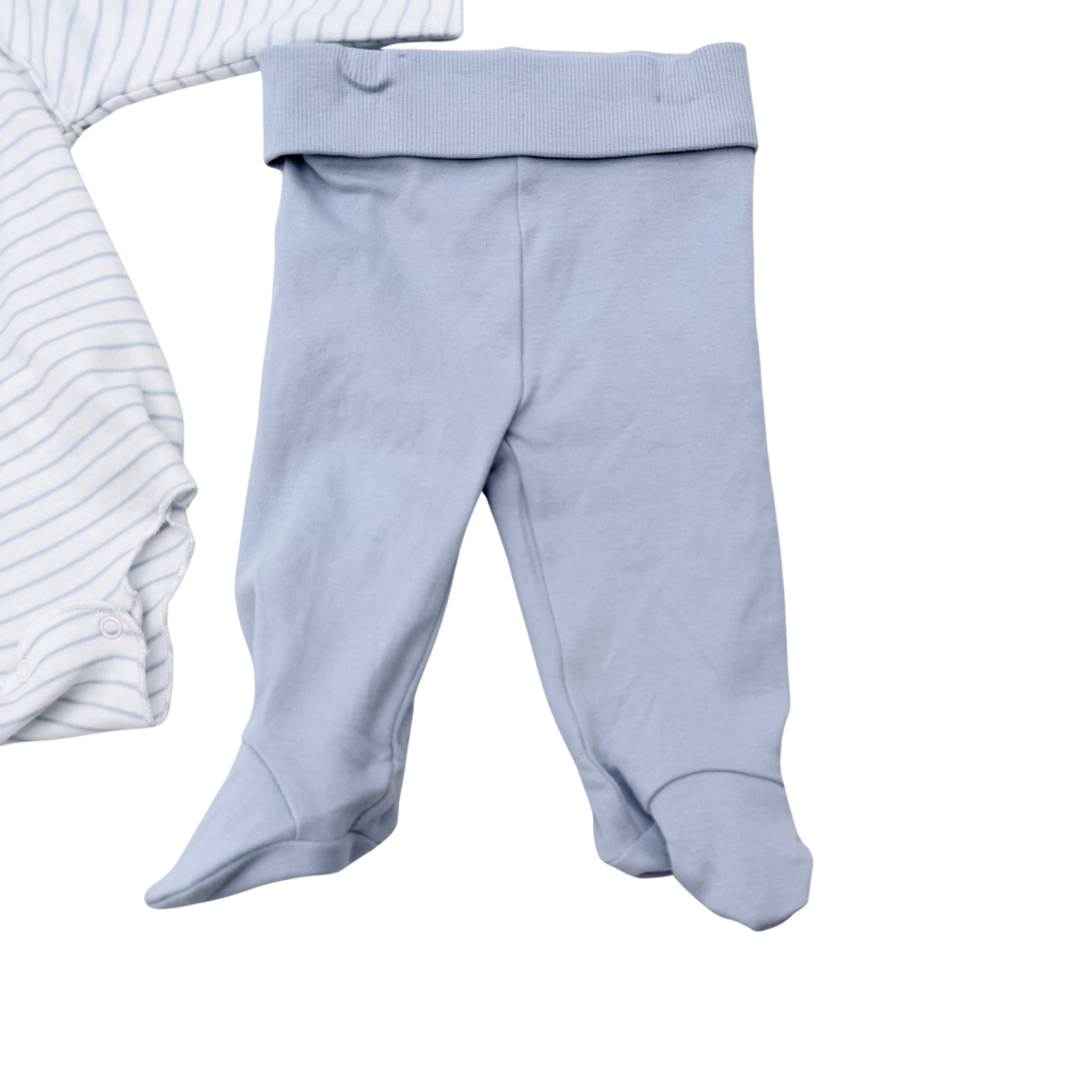 Ensemble naissance 3 pièces bleu ciel — 3 mois