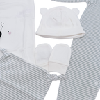 Coffret bébé blanc et vert motif koala – 6 mois