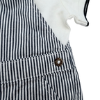 Ensemble salopette courte rayée et polo bébé - 6 mois