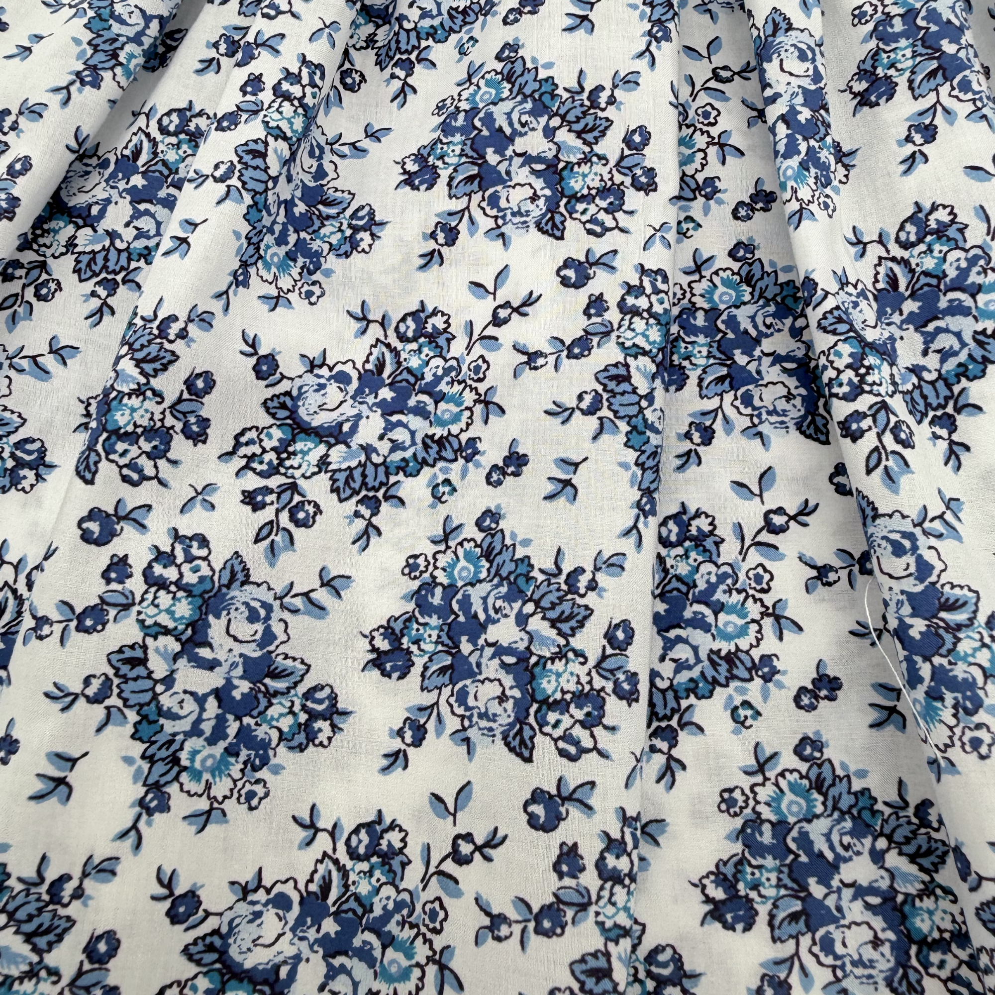 Robe fleurie bleue et blanche — 12 mois