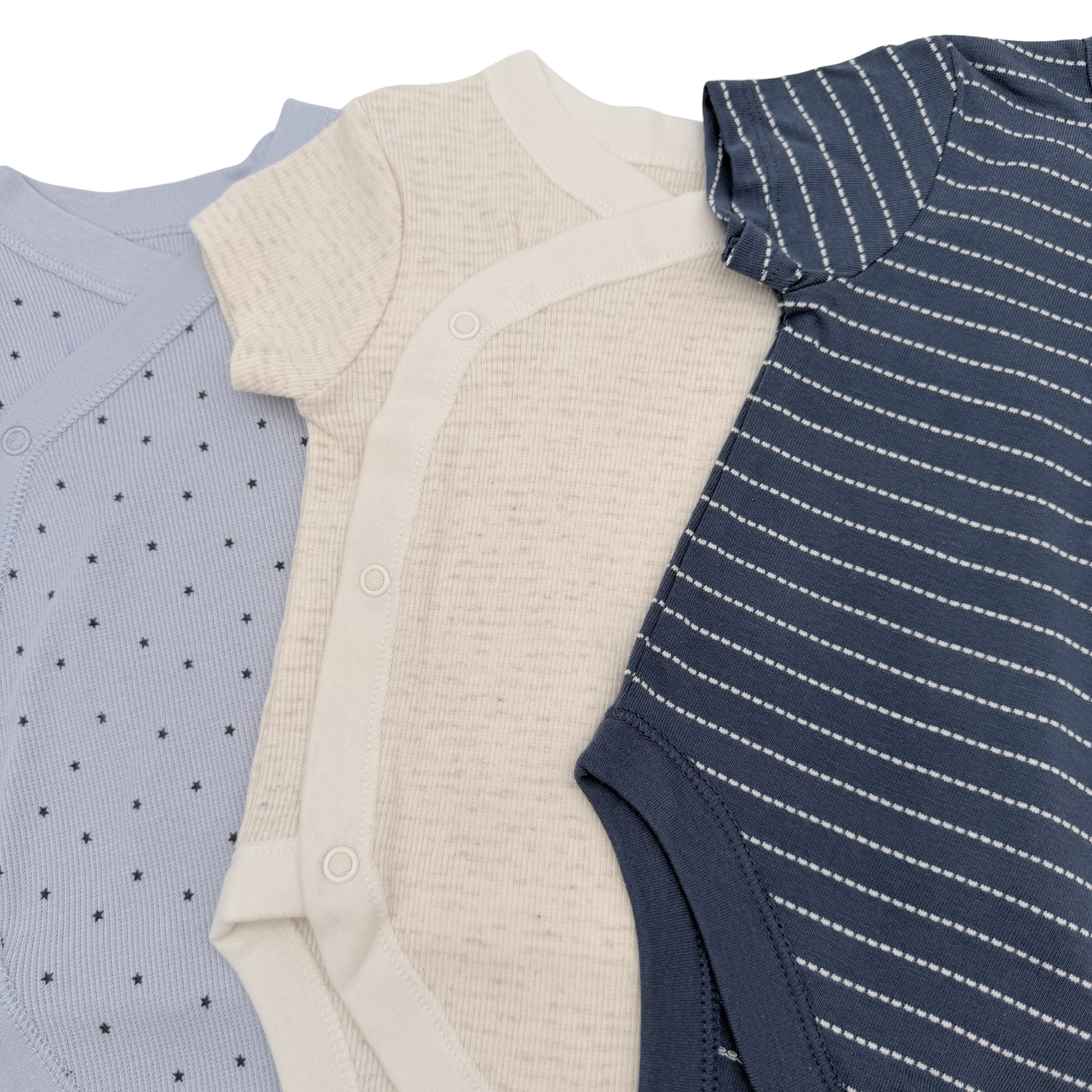 Lot de 5 bodies bébé tons naturels — 3-6 mois