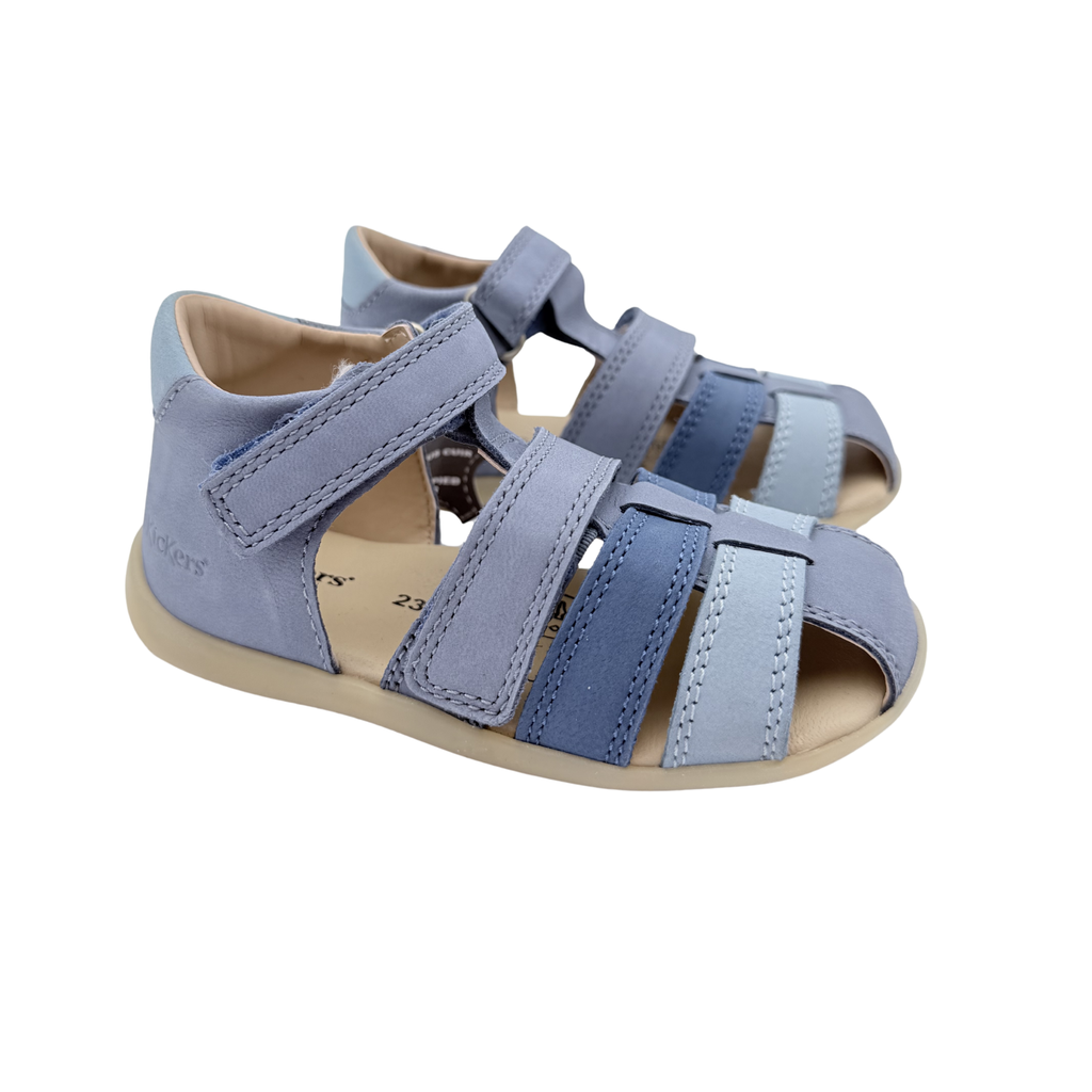 Sandales en cuir bleu - 23