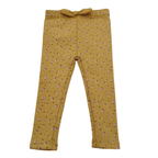 Legging moutarde fleuri - 2 ans