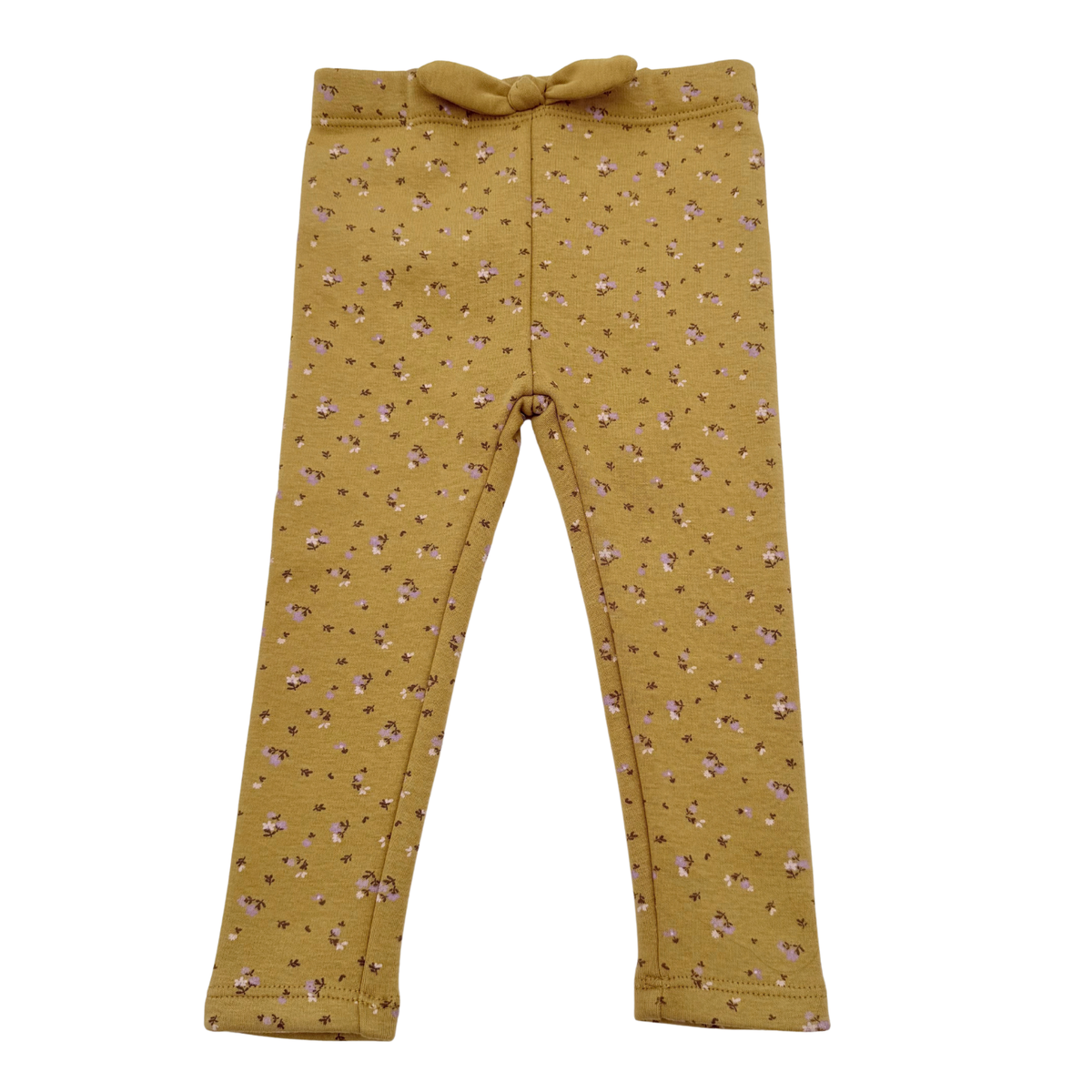 Legging moutarde fleuri - 2 ans