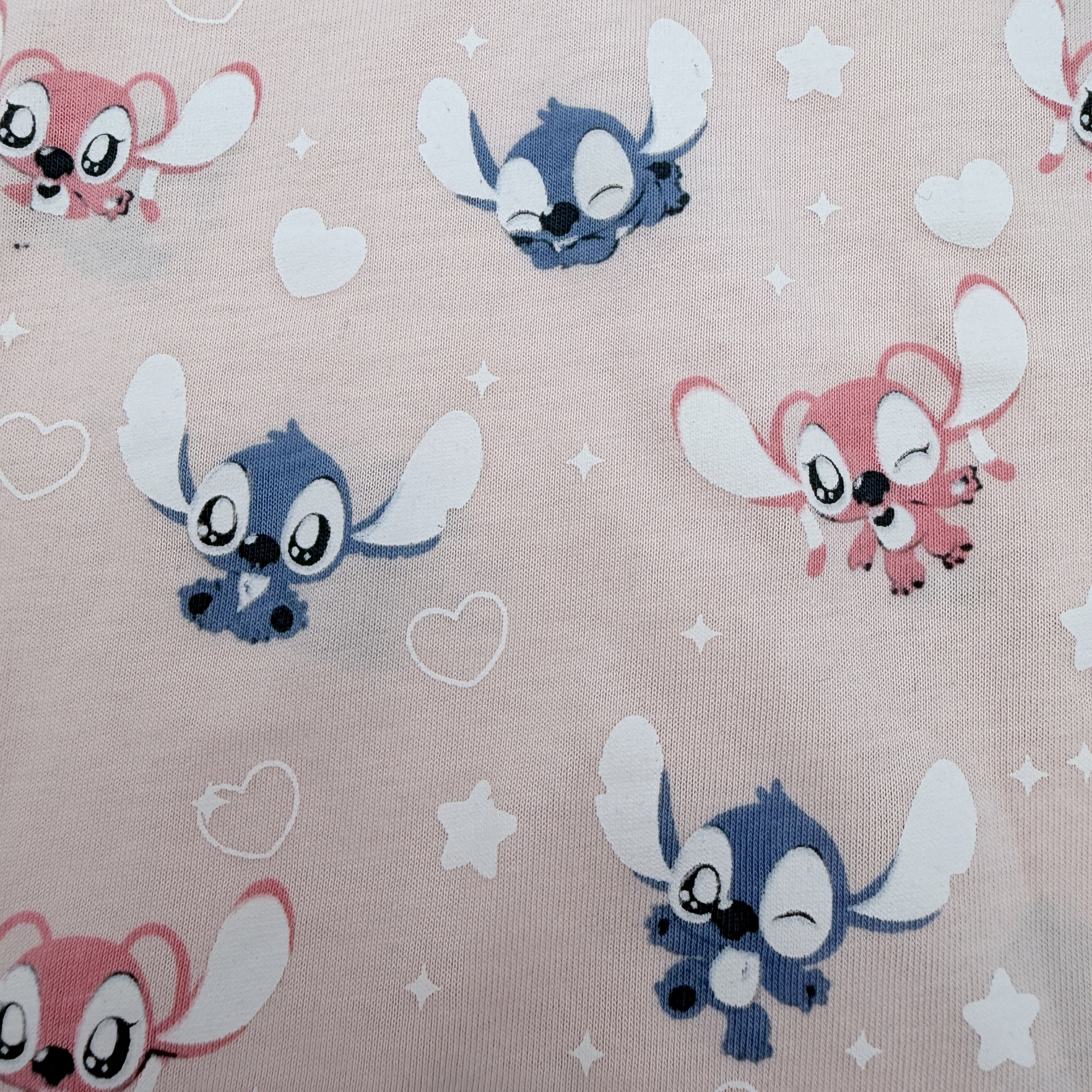 Combishort bébé rose Stitch et Angel — 3-6 mois