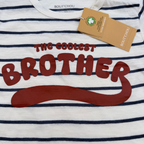 T-shirt rayé « The Coolest Brother » - 18 mois