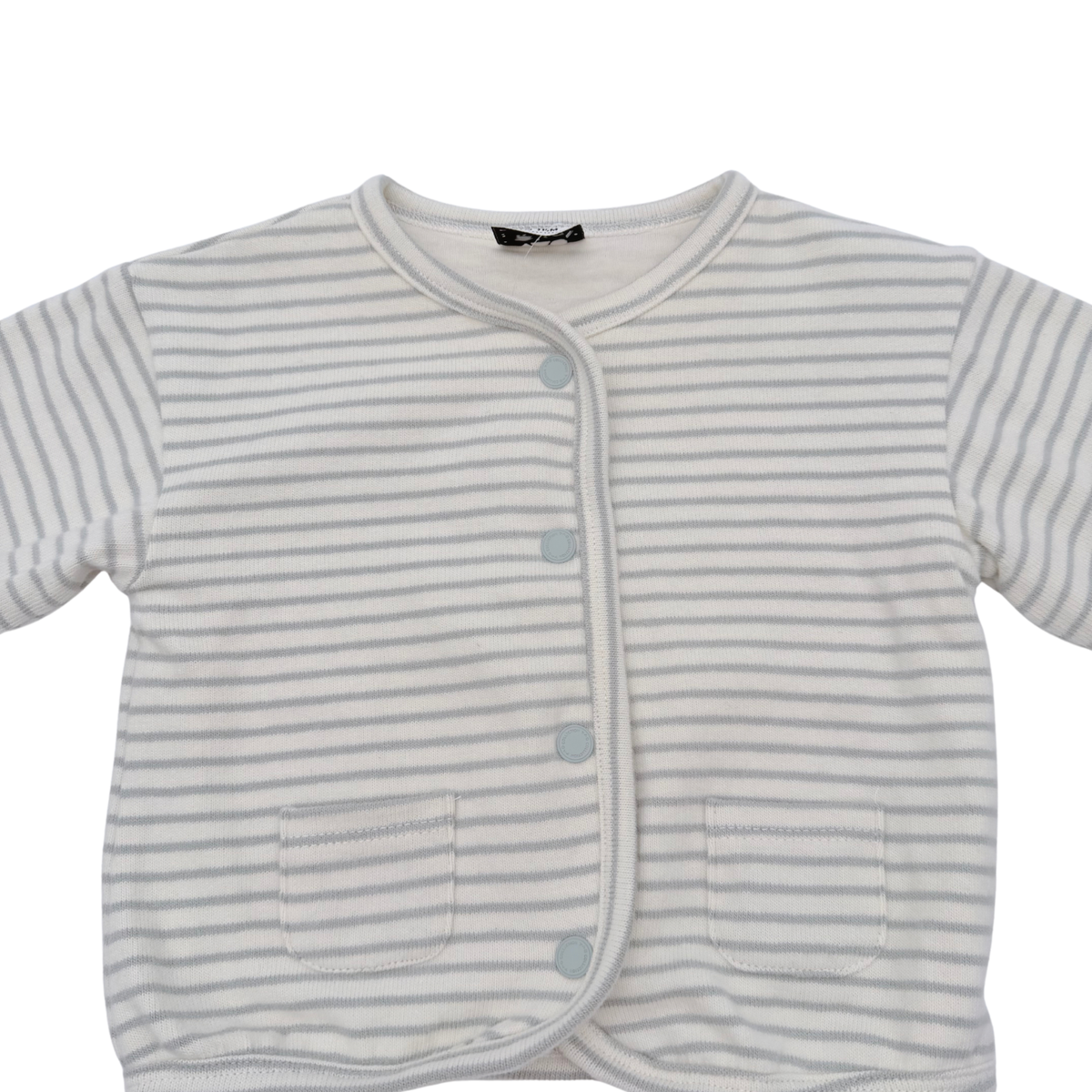 Veste bébé écrue rayée à boutons - 9 mois