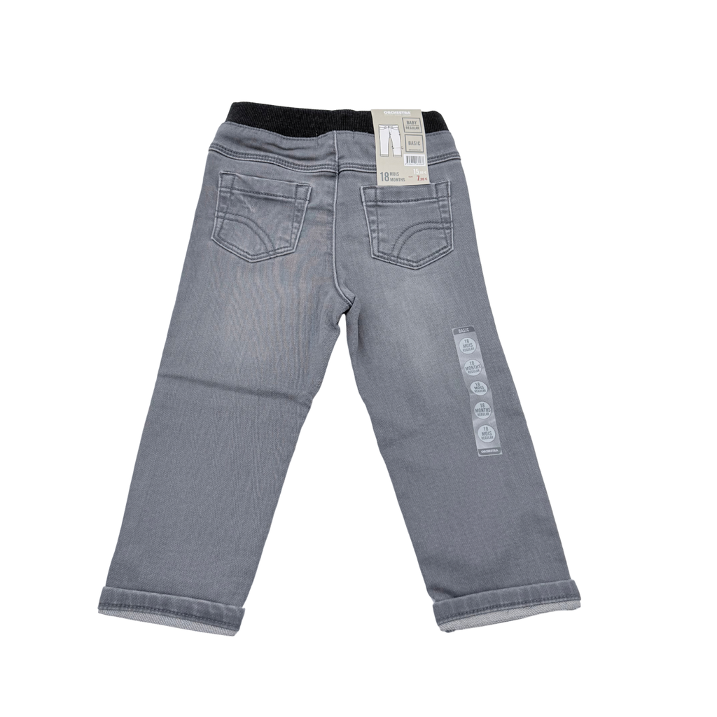 Pantalon gris avec détails noirs - 18 mois