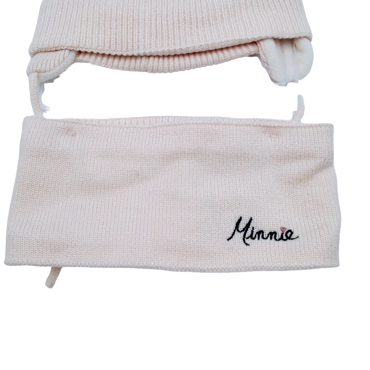 Ensemble bonnet et tour de cou bébé Minnie – 9-12 mois