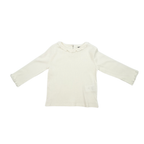 T-shirt manches longues côtelé écru — 18 mois