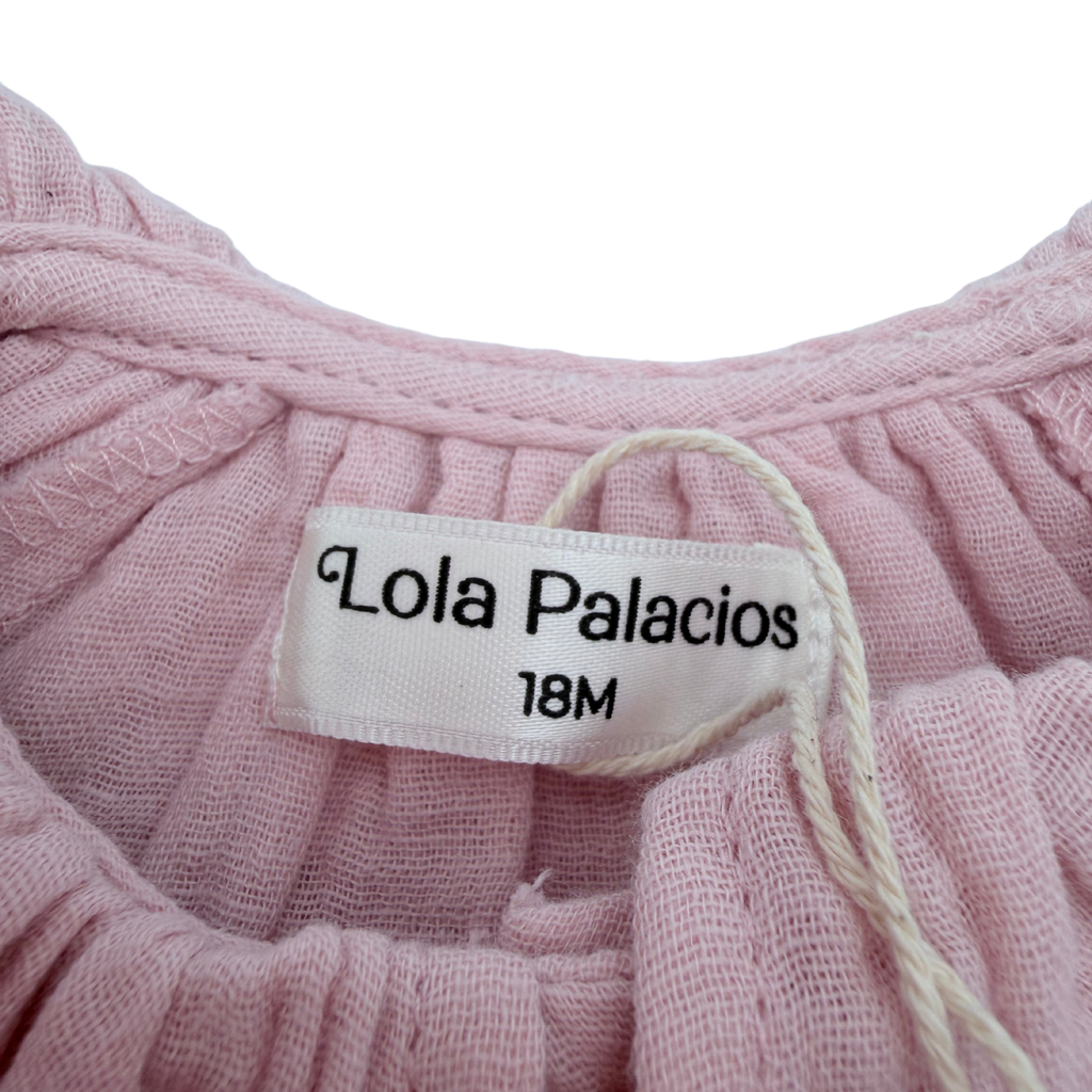 Blouse fille en gaze de coton rose - 18 mois