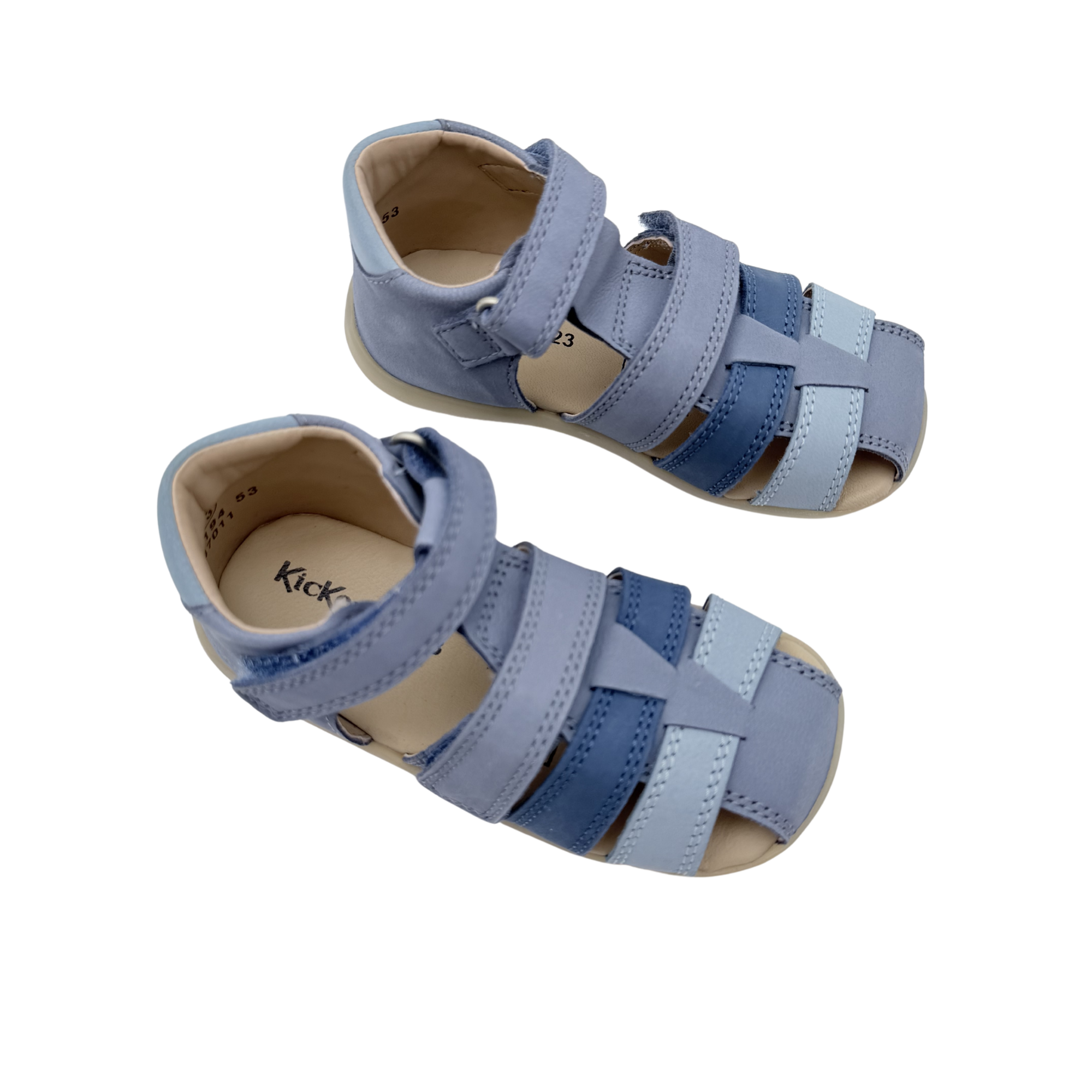 Sandales en cuir bleu - 23