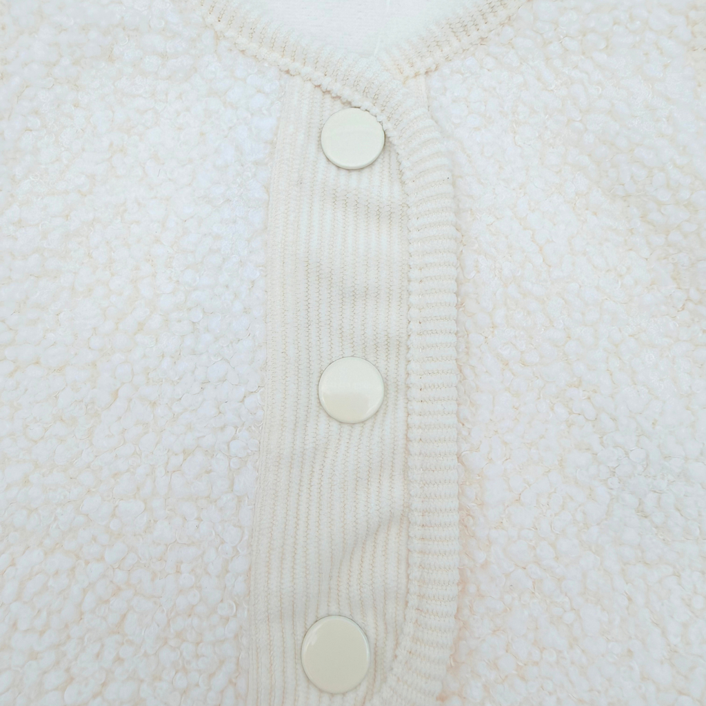 Gilet sans manches bébé écru effet moutonné - 3 mois