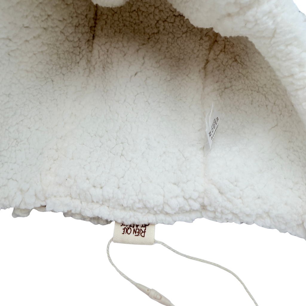 Bonnet bébé à oreilles en sherpa imprimé léopard - 3-9 mois