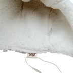 Bonnet bébé à oreilles en sherpa imprimé léopard - 3-9 mois