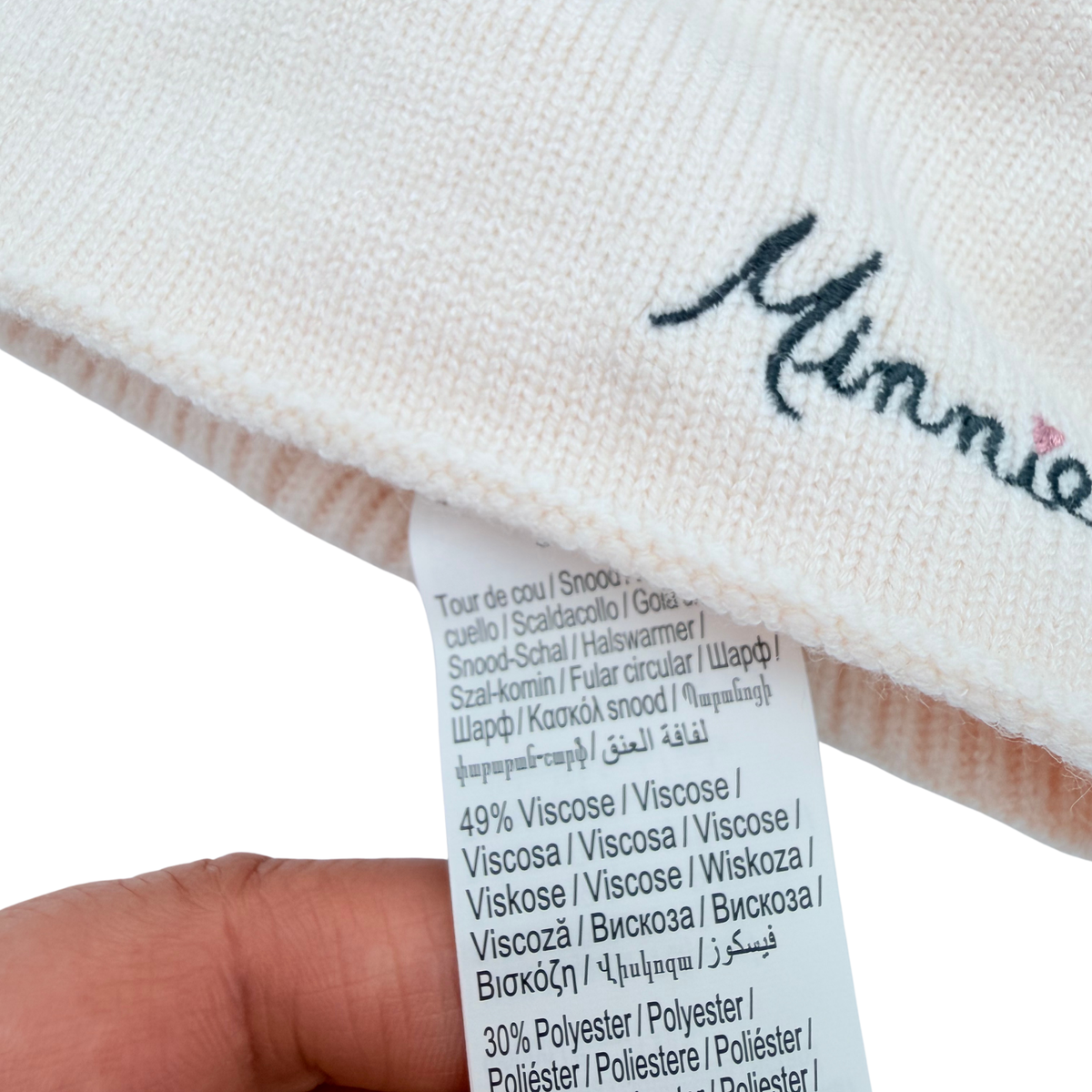 Ensemble bonnet et tour de cou bébé Minnie – 9-12 mois