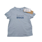 T-shirt bleu imprimé « Give me Hugs » — 12 mois