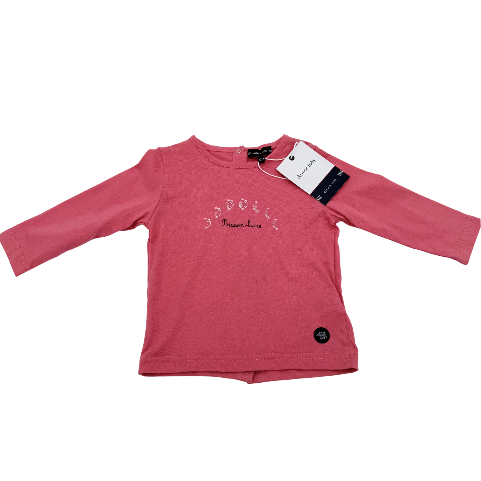 T-shirt rose “Poisson-lune” — 12 mois