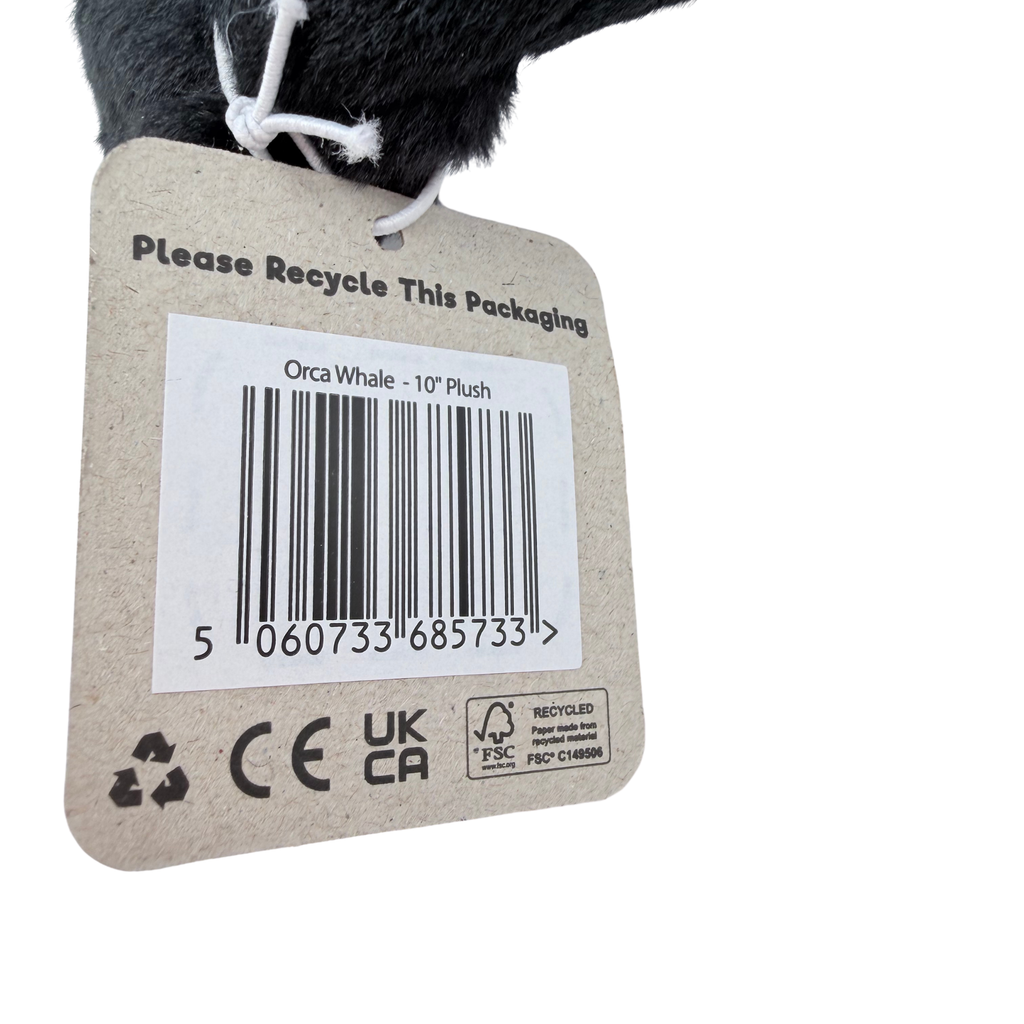 Peluche orque noire et blanche