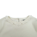 T-shirt manches longues côtelé écru — 18 mois