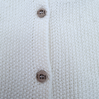 Cardigan bébé écru en maille — 6 mois