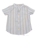 Ensemble chemise rayée et short vert bébé - 18 mois