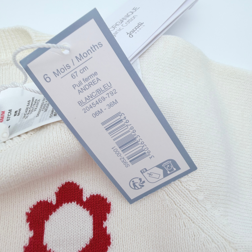 Pull marinière à fleurs – 6 mois