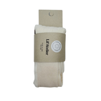 Collants bébé écrus en coton biologique à maille côtelée - 0-2 mois