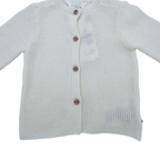 Cardigan bébé écru en maille — 6 mois