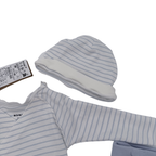 Ensemble naissance 3 pièces bleu ciel — 3 mois