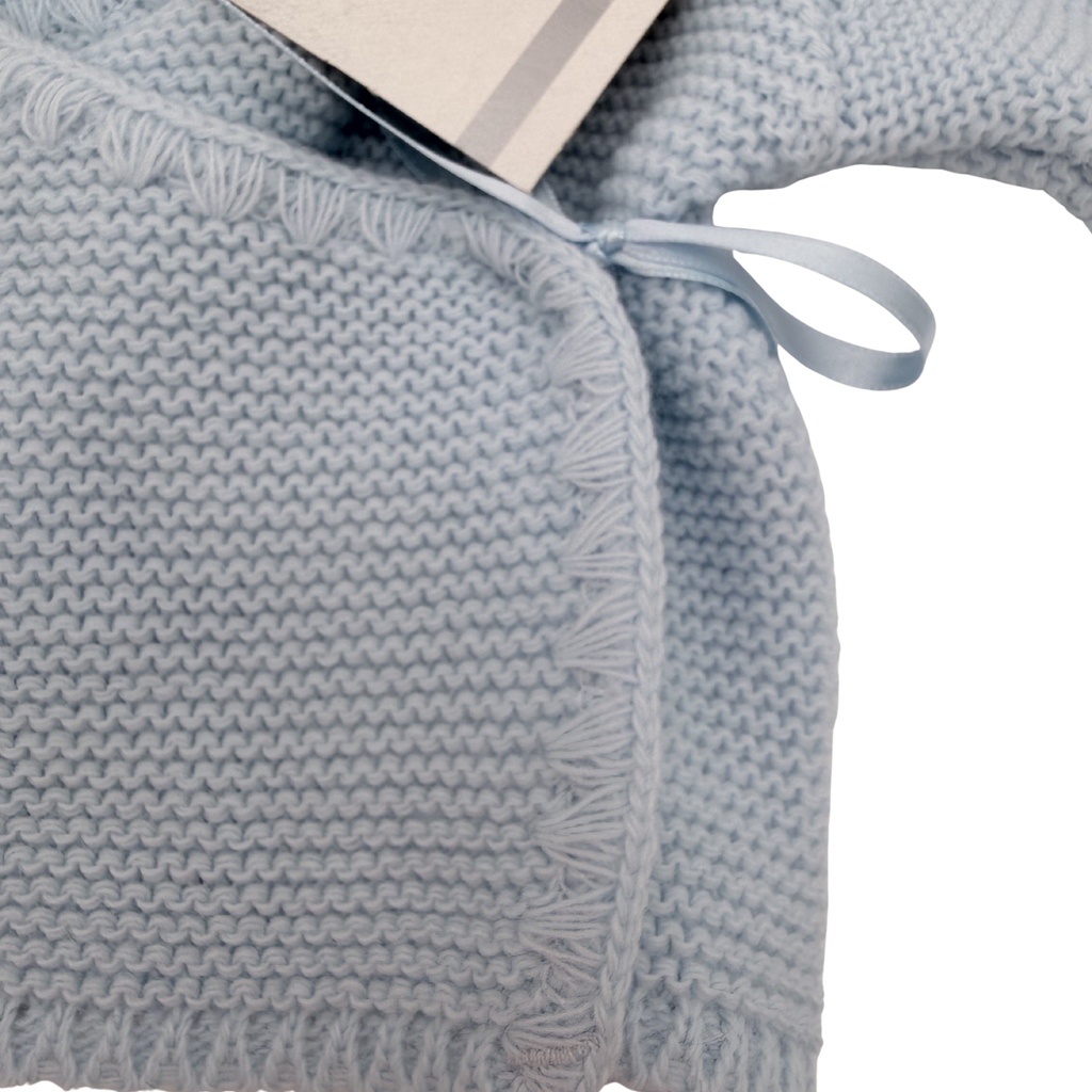 Brassière croisée bébé bleu ciel en maille — Naissance