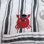 Salopette short rayée — 6 mois