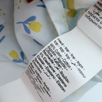 Combishort blanc et bleu imprimé fleuri — 36 mois