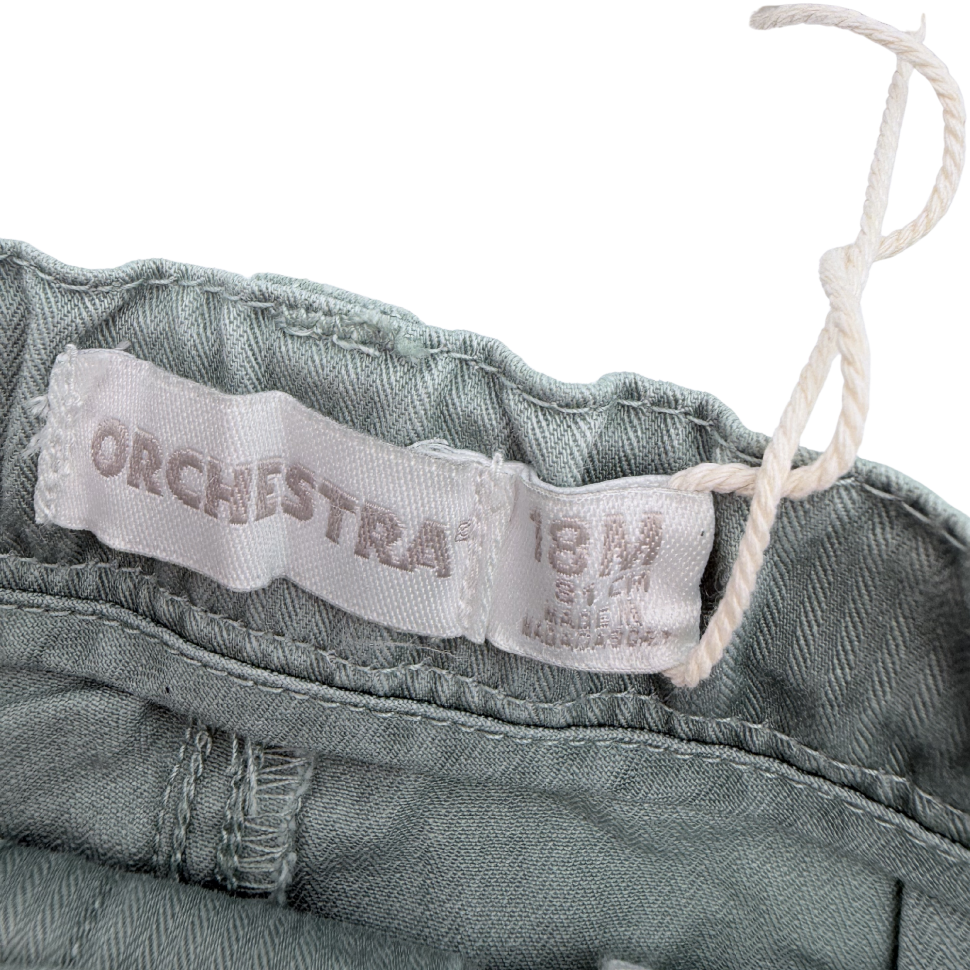 Ensemble chemise rayée et short vert bébé - 18 mois