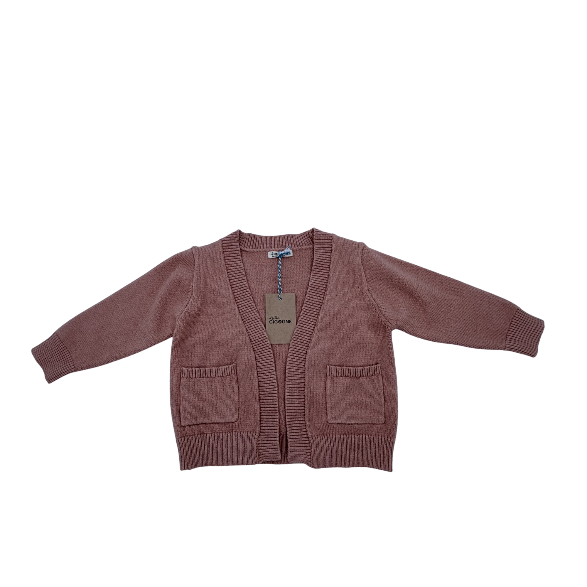 Gilet maille vieux rose — 18 mois