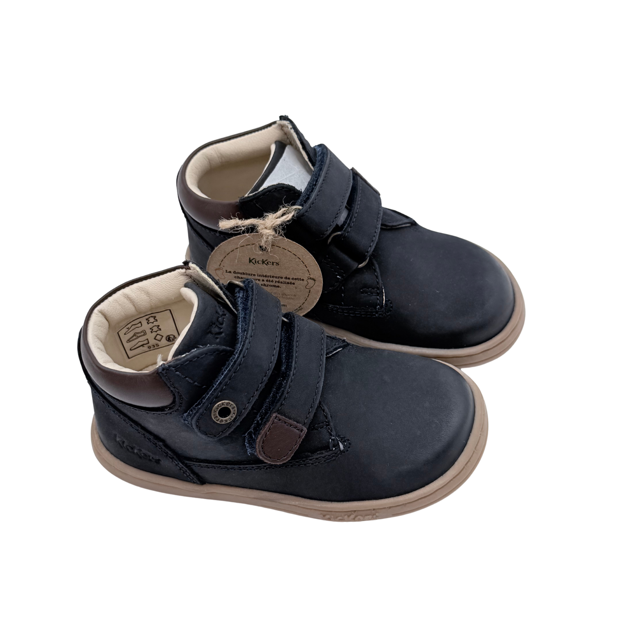 Bottines tackeasy bleu marine à scratchs – 23