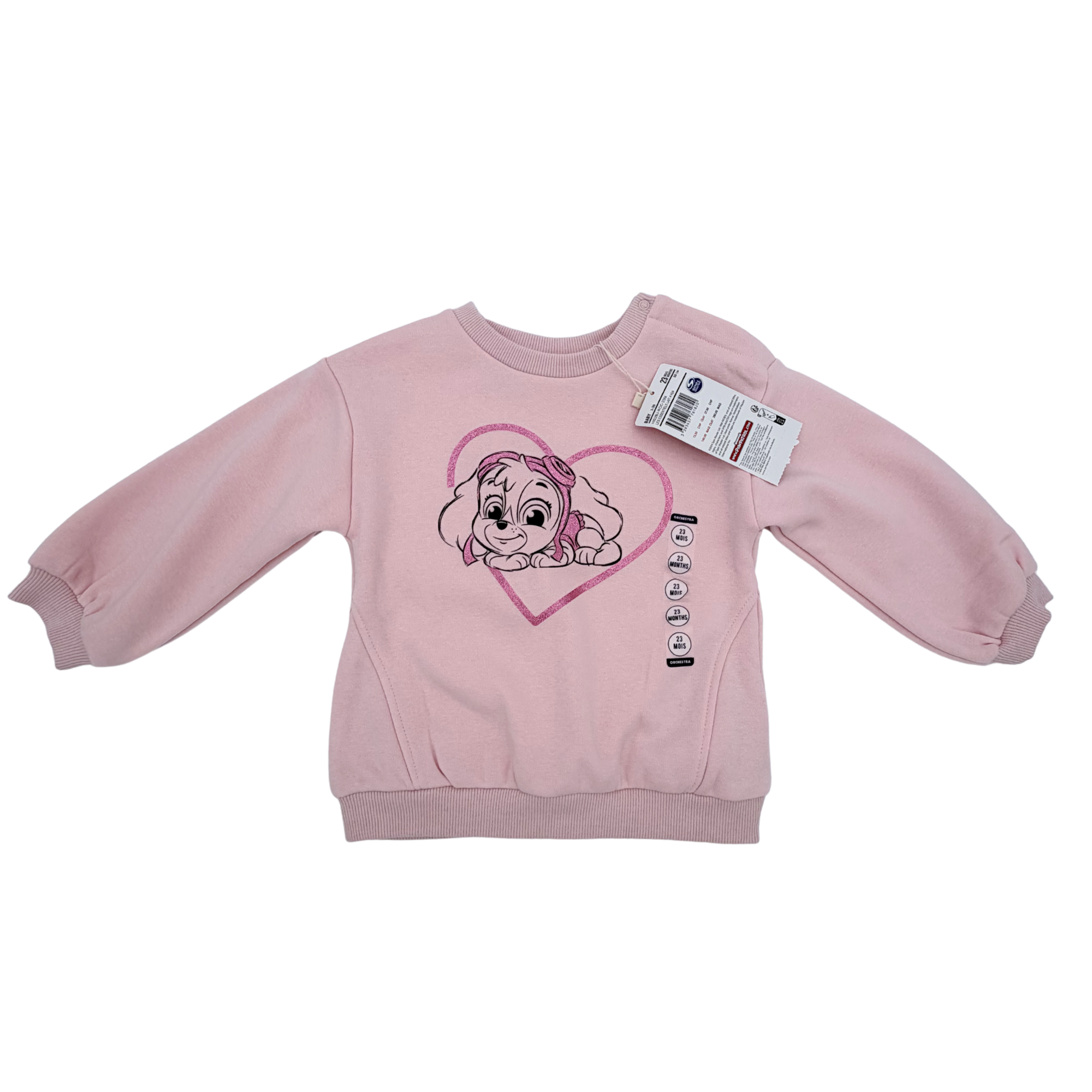 Sweat rose imprimé Stella Paw Patrol — 23 mois