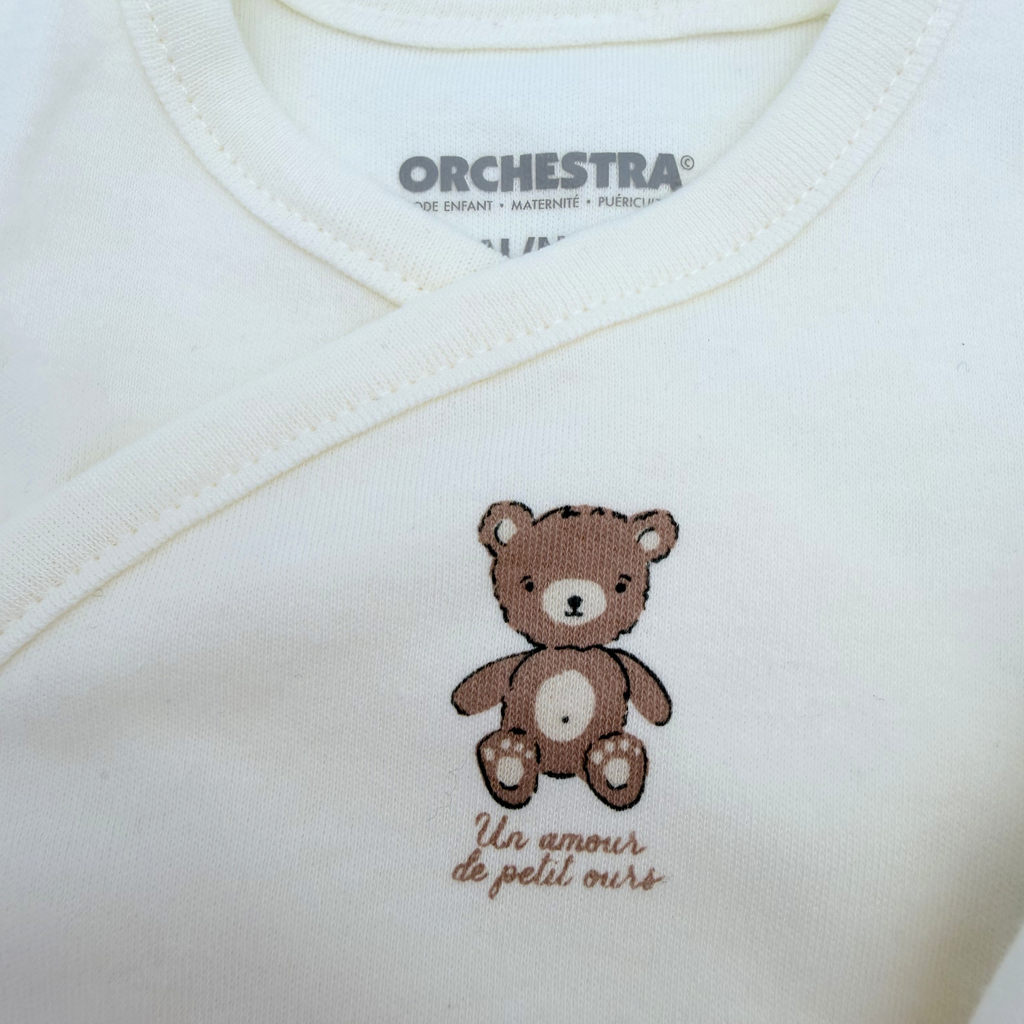 Lot de 2 bodies cache-cœur bébé & motifs oursons — Naissance