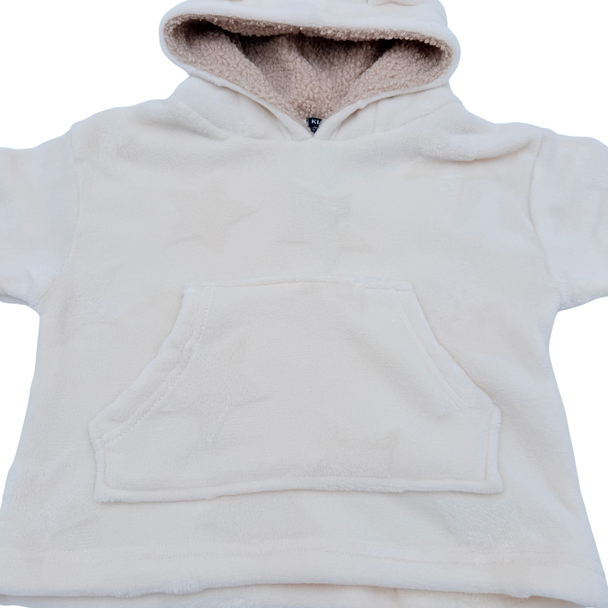 Sweat à capuche écru tout doux - 24-36 mois