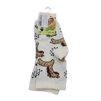 Chaussettes écrues à motifs animaux – 22-24