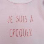 Dors-bien bébé "Je suis à croquer" rose - 3 mois